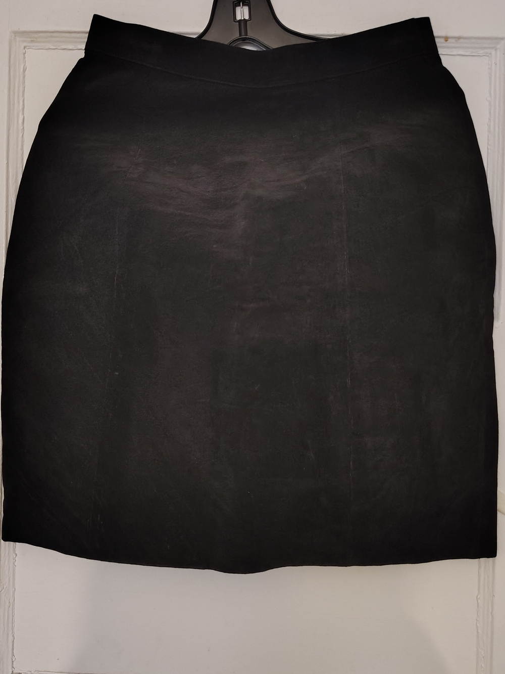 Women's 100% Black Suede Leather Skirt - Sleek Professional Style